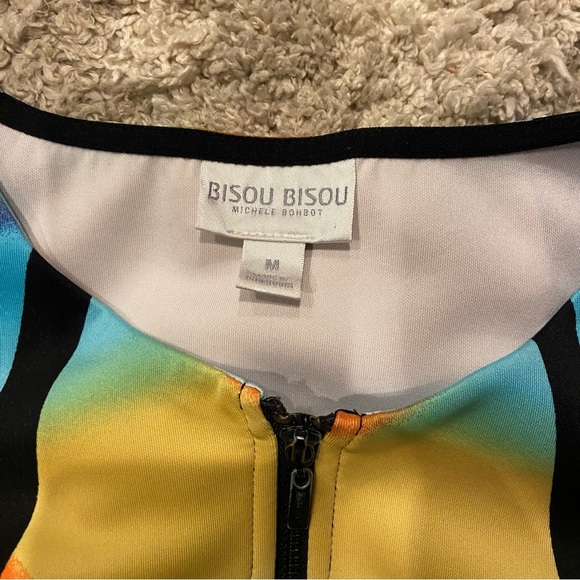 Bisou Bisou colorful zip up tank - women’s size M - Picture 2 of 5